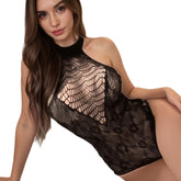 lingerie costumes mesh black hollow teddy sleepwear bikini erotic underwear nightgown