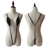 lingerie mesh one-piece swimsuit with straps