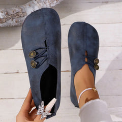 Soft And Comfortable Round Toe Walking Light Non-slip Leather Loafers