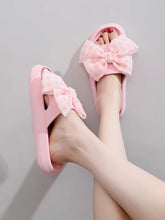 Sweet Flower Bow Thick Platform Indoor Bathroom Flip Flops Cloud Slippers