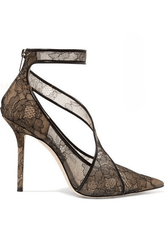 Pumps Lace Strap High Heels Fashion Pointed Toe Stiletto