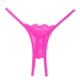 coloured open-crotch thongs