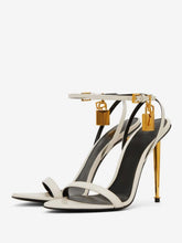 Women's Ankle Strap Stiletto Heel Sandals Prom Shoes With Lock