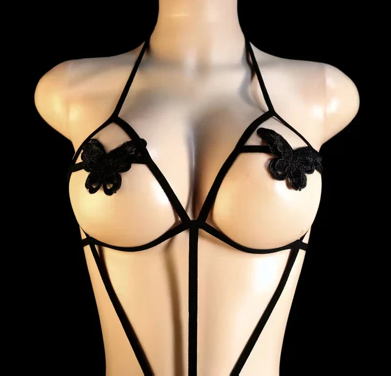 Thong Underwear Female Atmosphere Bikini Popular Fashion Couple Sleepwear Set Lingerie Rope Temptation Halter Bodysuit