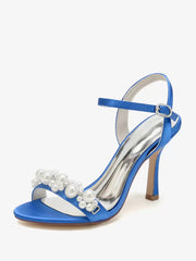 Satin Chic Fashion Open Toe Rhinestones Bridal Sandals