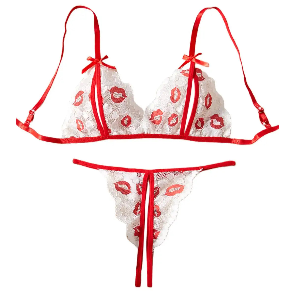Wire Free Sexys Adult Lingerie 2 Pieces Open Crotch Transparent Bra And Panty Set Erotic Couples Date Fetish Underwear