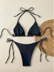 3 Pieces Leopard Print Bikini Set