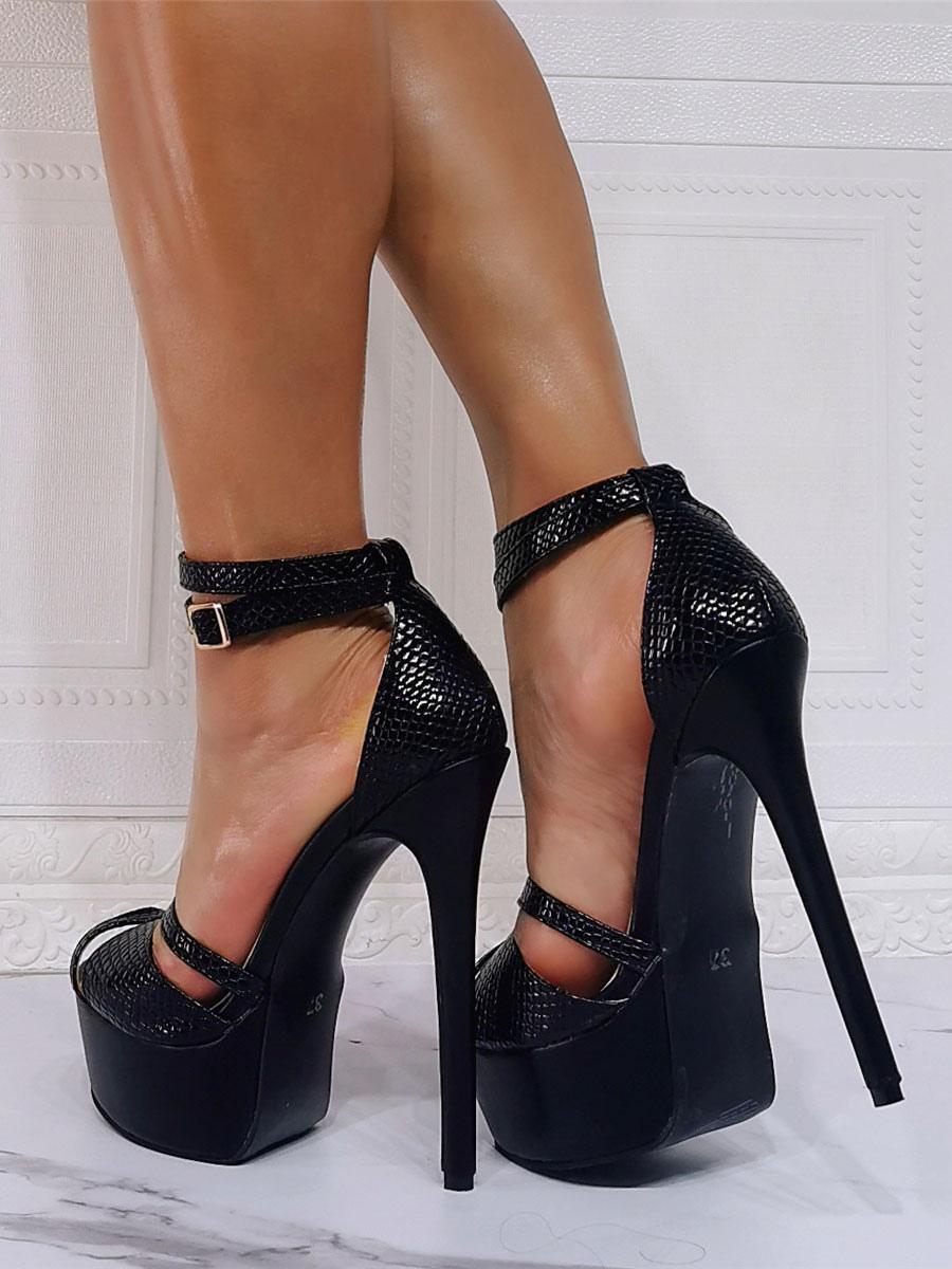 Elegant Python Platform Stiletto Prom Heel