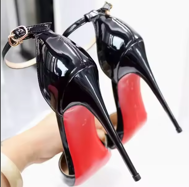 Elegant straight strap for professional patent leather comfortable shoes