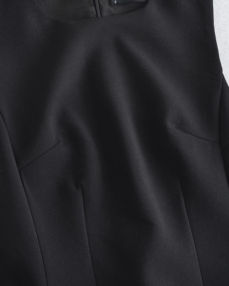 Skater Design Dress Black