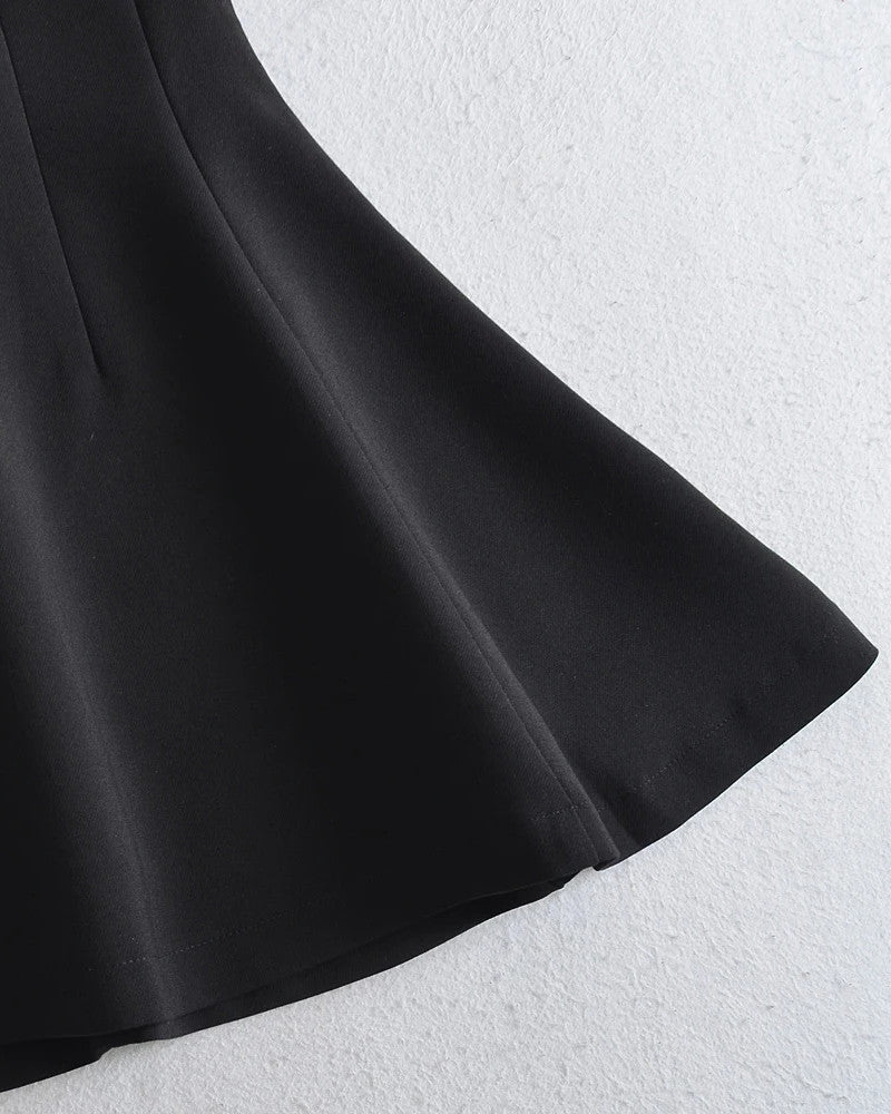 Skater Design Dress Black