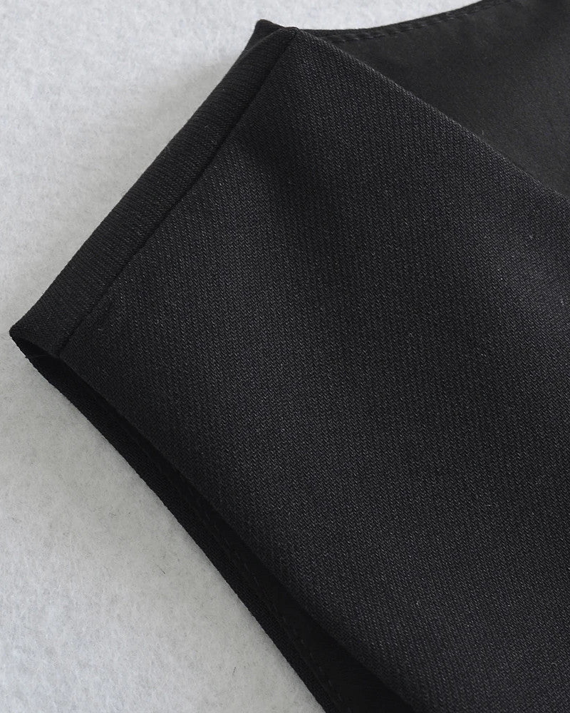 Skater Design Dress Black
