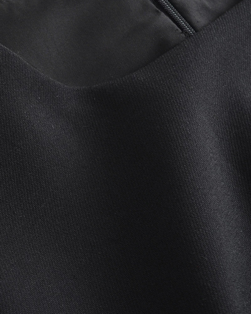 Skater Design Dress Black