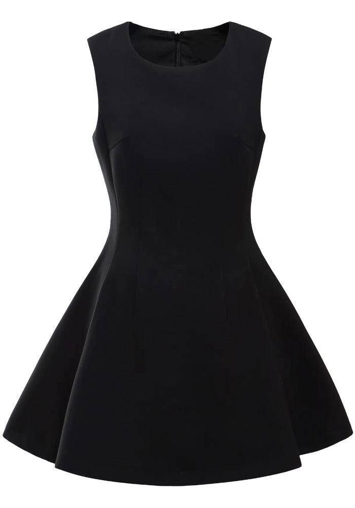 Skater Design Dress Black