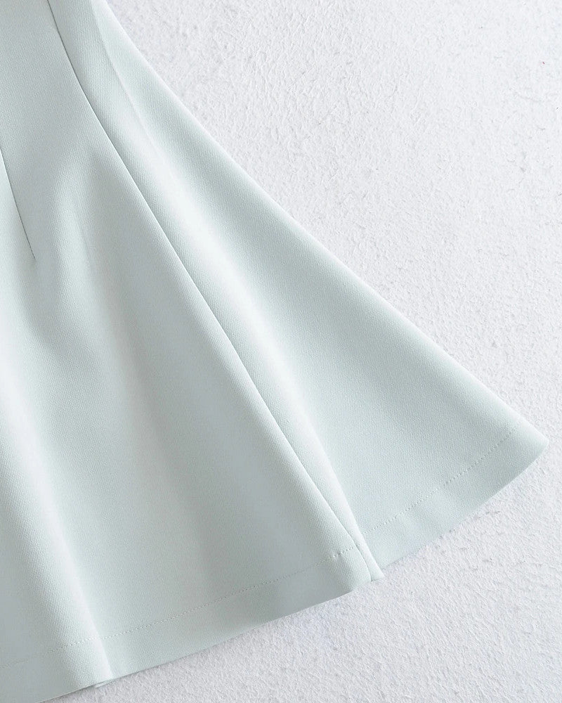 Skater Design Dress Light Blue