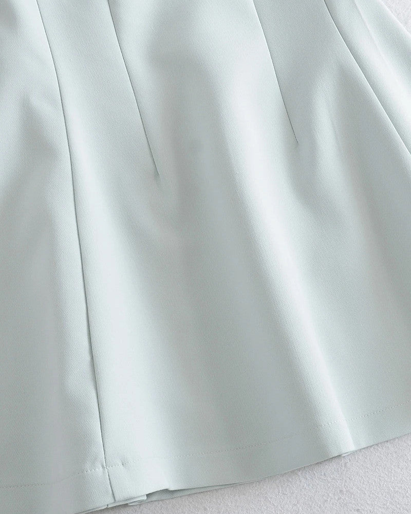 Skater Design Dress Light Blue