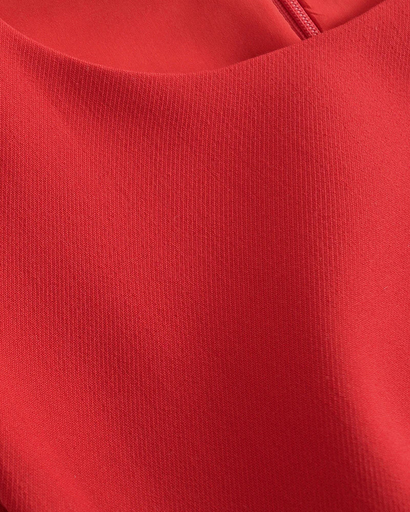 Skater Design Dress Red