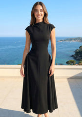 Skater Maxi Dress Black