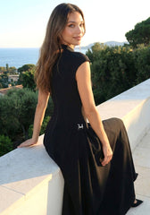 Skater Maxi Dress Black
