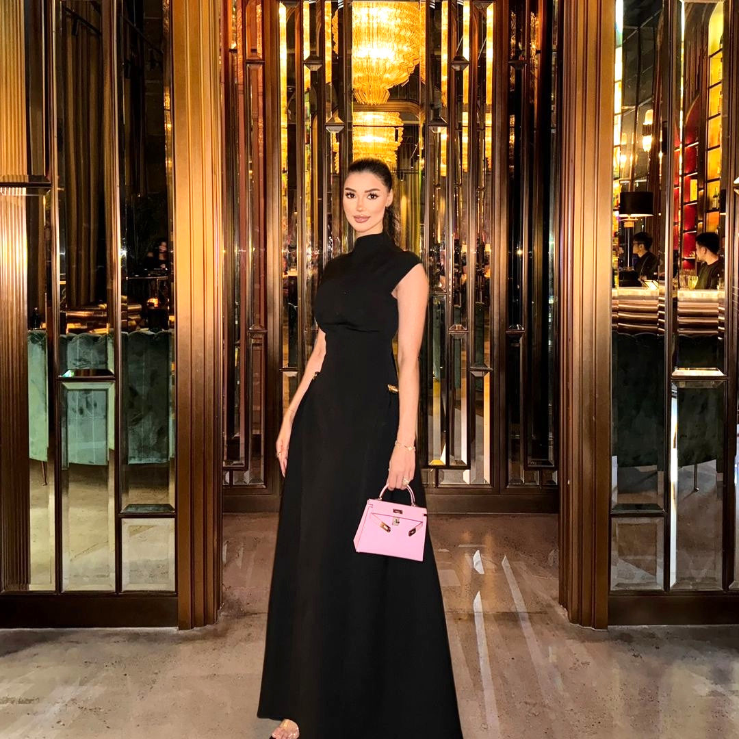 Skater Maxi Dress Black