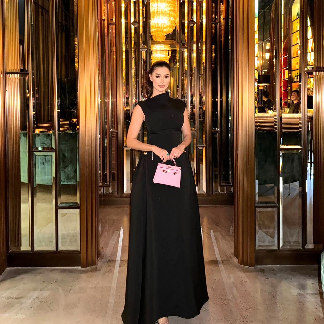 Skater Maxi Dress Black
