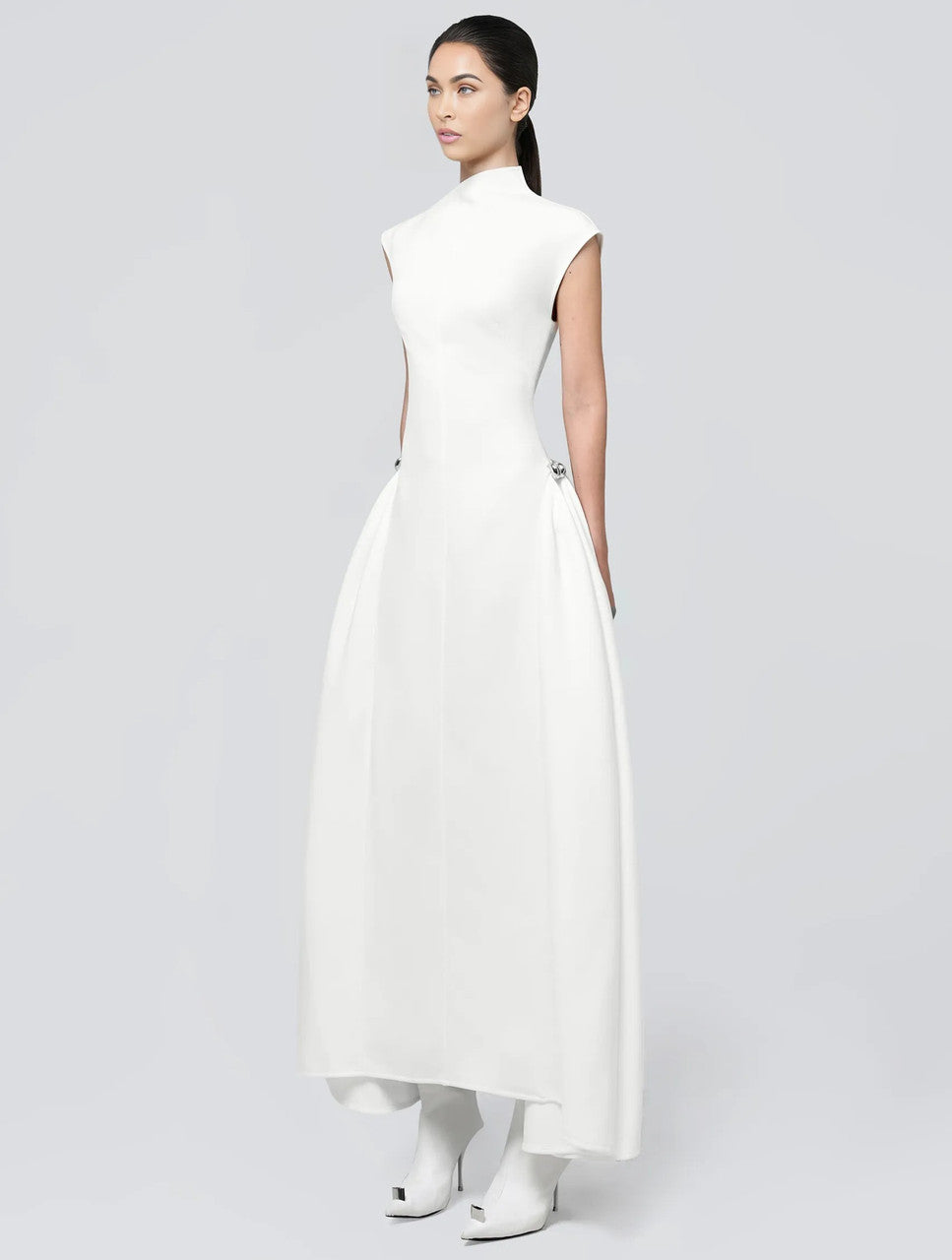 Skater Maxi Dress White