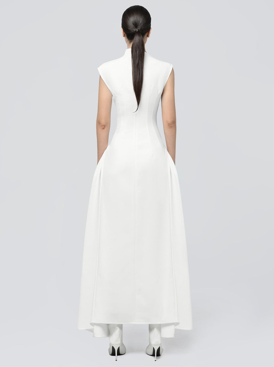 Skater Maxi Dress White