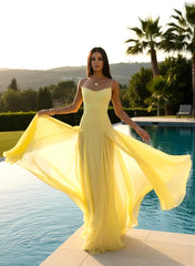 Maxi A Line Dress Yellow
