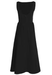 A Line Midi Dress Black