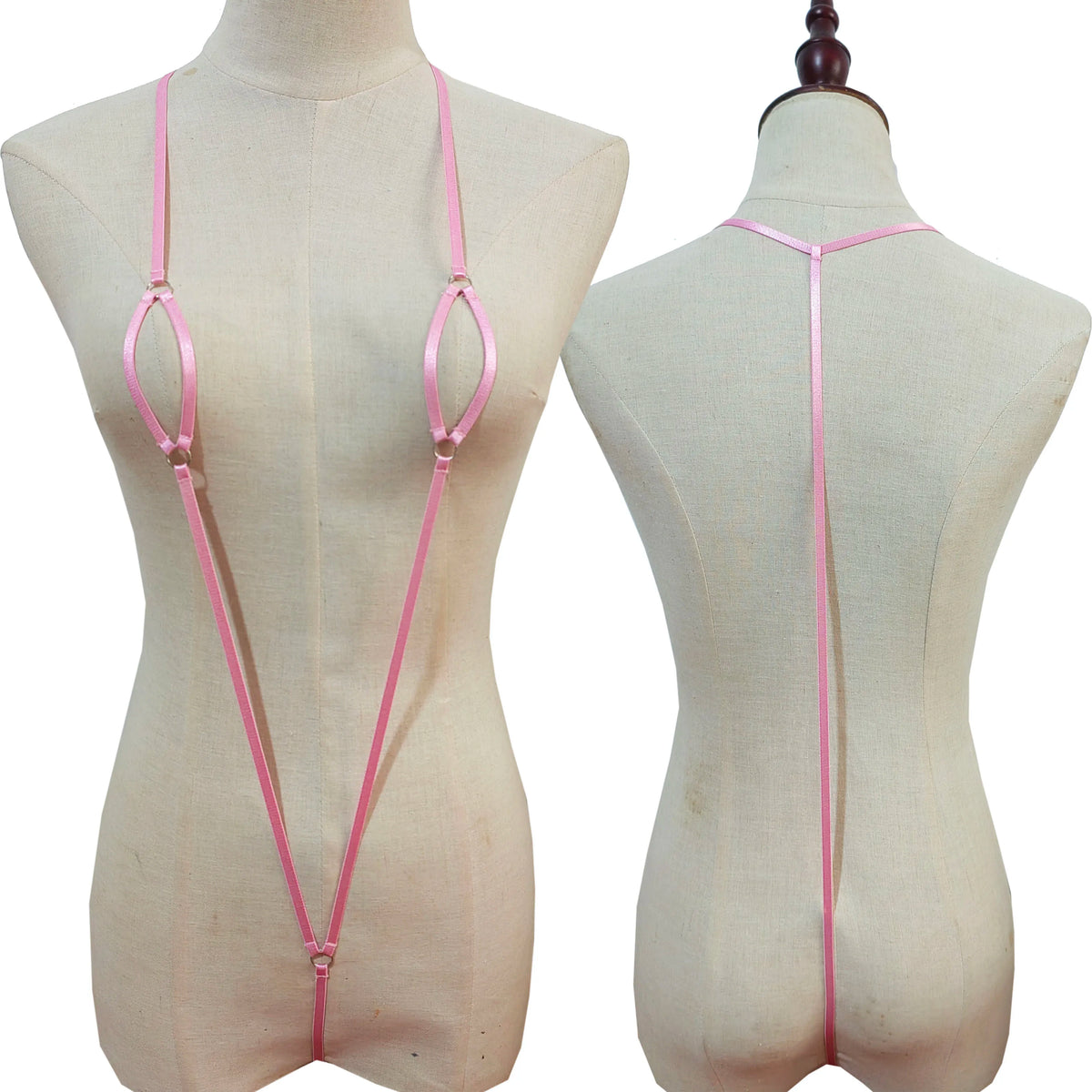 AliExpress eBay fashionable lace-up bra solid colour hollow out elastic band cross-border beach swimwear