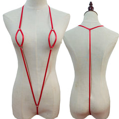 AliExpress eBay fashionable lace-up bra solid colour hollow out elastic band cross-border beach swimwear