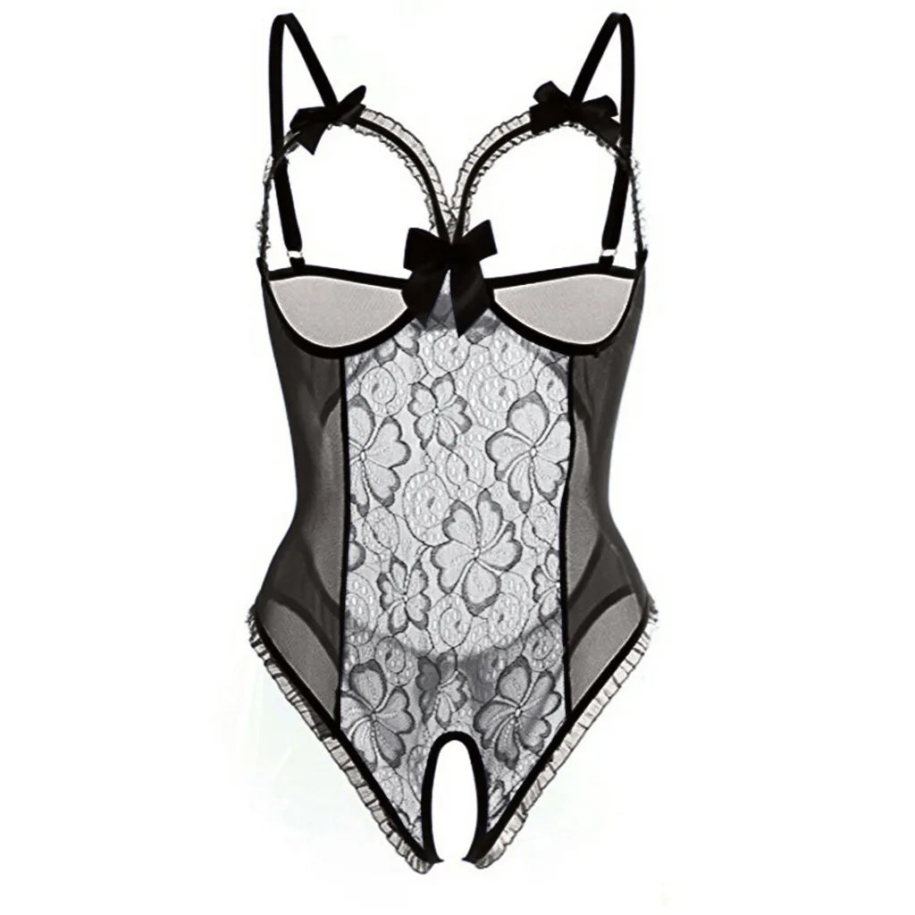 Babydoll Dress Lace Bow Costumes Underwear