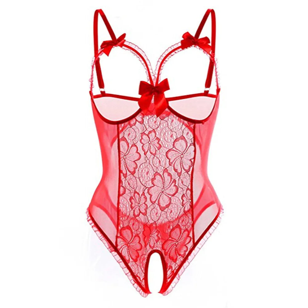 Babydoll Dress Lace Bow Costumes Underwear