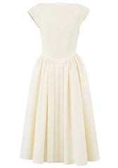 Backless A Line Midi Dress Ivory