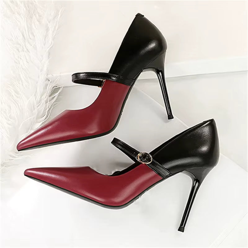 Banquet Hollow Pointed Toe Thin Heels Pumps Party Sandals