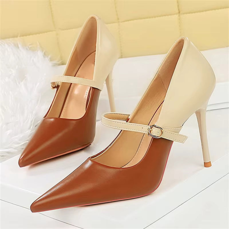Banquet Hollow Pointed Toe Thin Heels Pumps Party Sandals