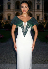 Bardot Pearl Maxi Dress Green White
