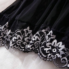 Black Lingerie Underwear Sleepwear Lace Nightdress And Thongs Pijamas Sets Female Nighty