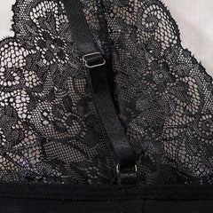 Black Lingerie Underwear Sleepwear Lace Nightdress And Thongs Pijamas Sets Female Nighty