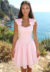 Bow Skater Dress Pink