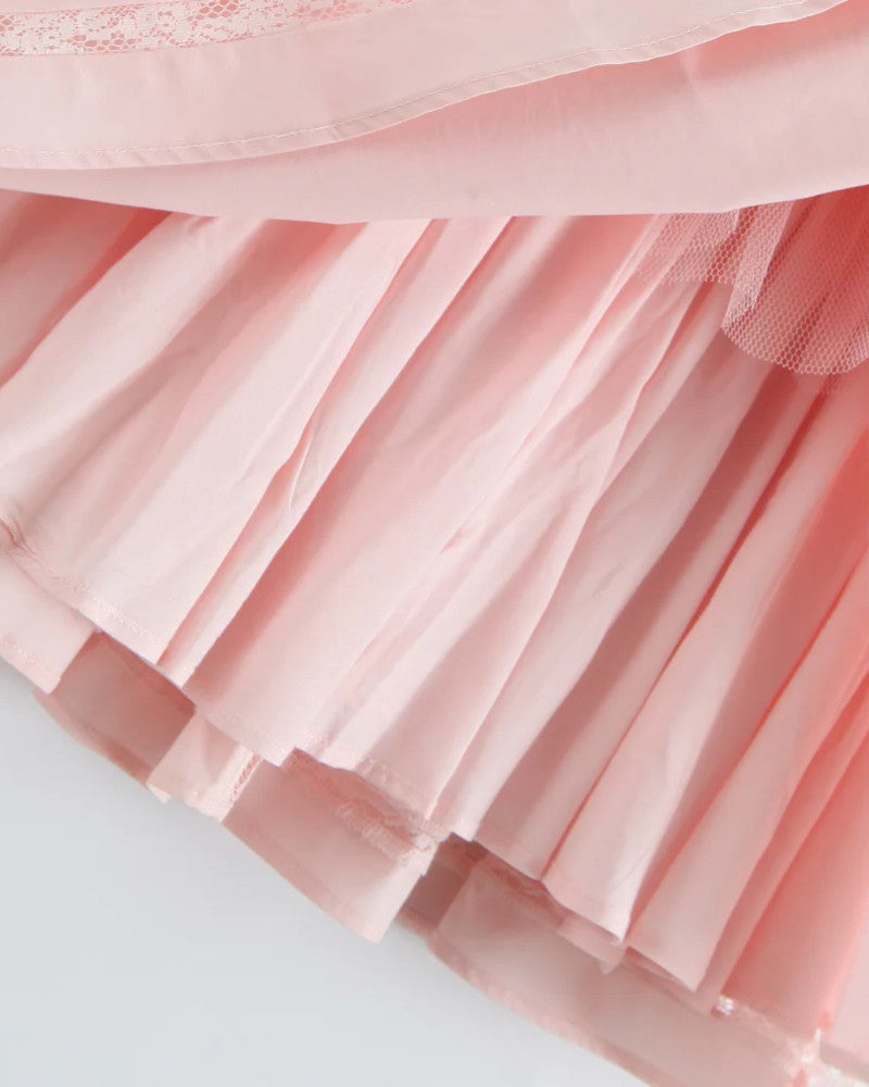 Bow Skater Dress Pink