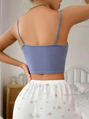 Breathable Soft Halter Floral Pajamas
