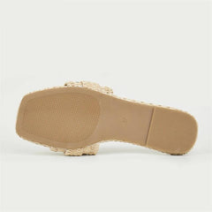 Bright Diamond Flat Bottom Cane Crystal Glitter Rhinestone Slides Slippers Sandals