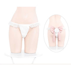 Bunny Girl Cosplay Sweater Underwear Lingerie White Plush Rabbit Ear Bra and Panties Suit Exotic Outfits Costumes