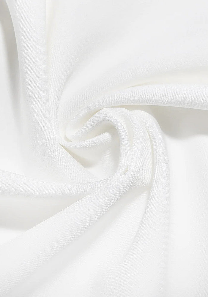 Bustier A Line Midi Dress White