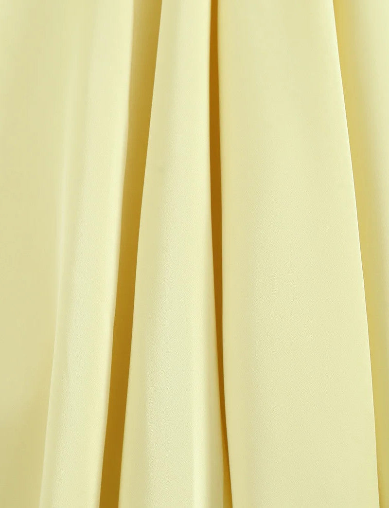 Bustier Skater Midi Dress Yellow