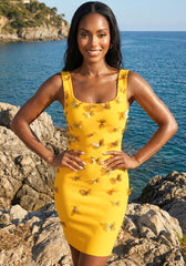 Buttlerfly Detail Dress Amber