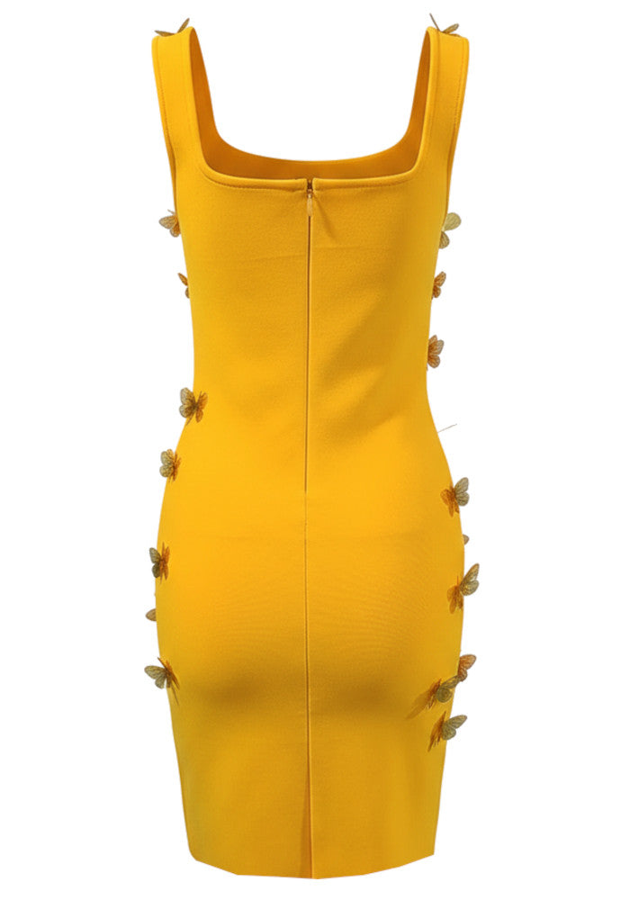 Buttlerfly Detail Dress Amber