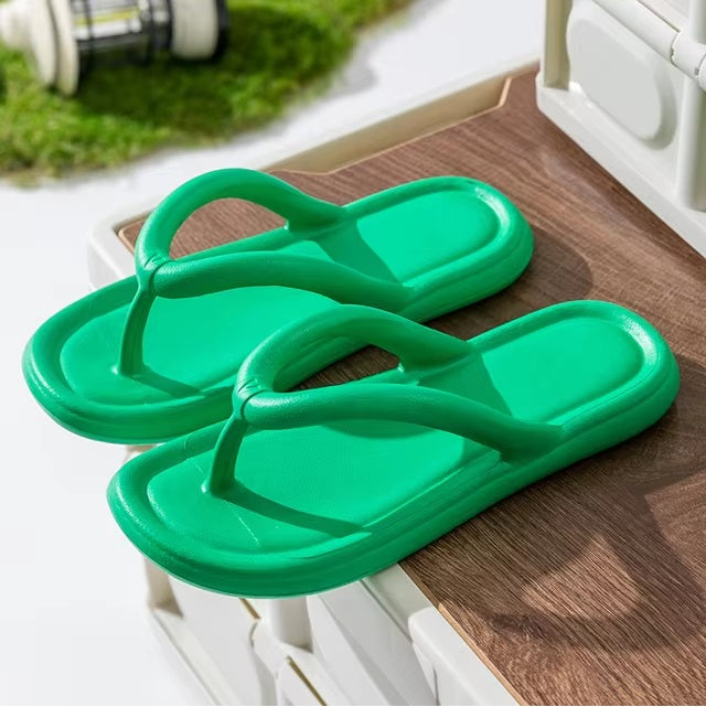 Candy Color Flip Flops Cosy Slides Lithe Soft Indoor Home Slippers