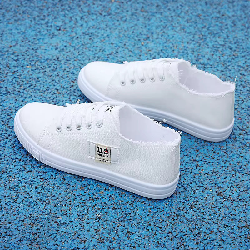 Comfortable Rubber Shallow Lace-up Sports Flat Shoes Sneakers